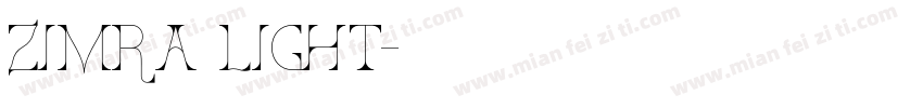 Zimra Light字体转换